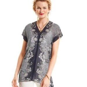 CAbi 5024 Navy Yacht Sheer Kimono Kaftan XS 🔥